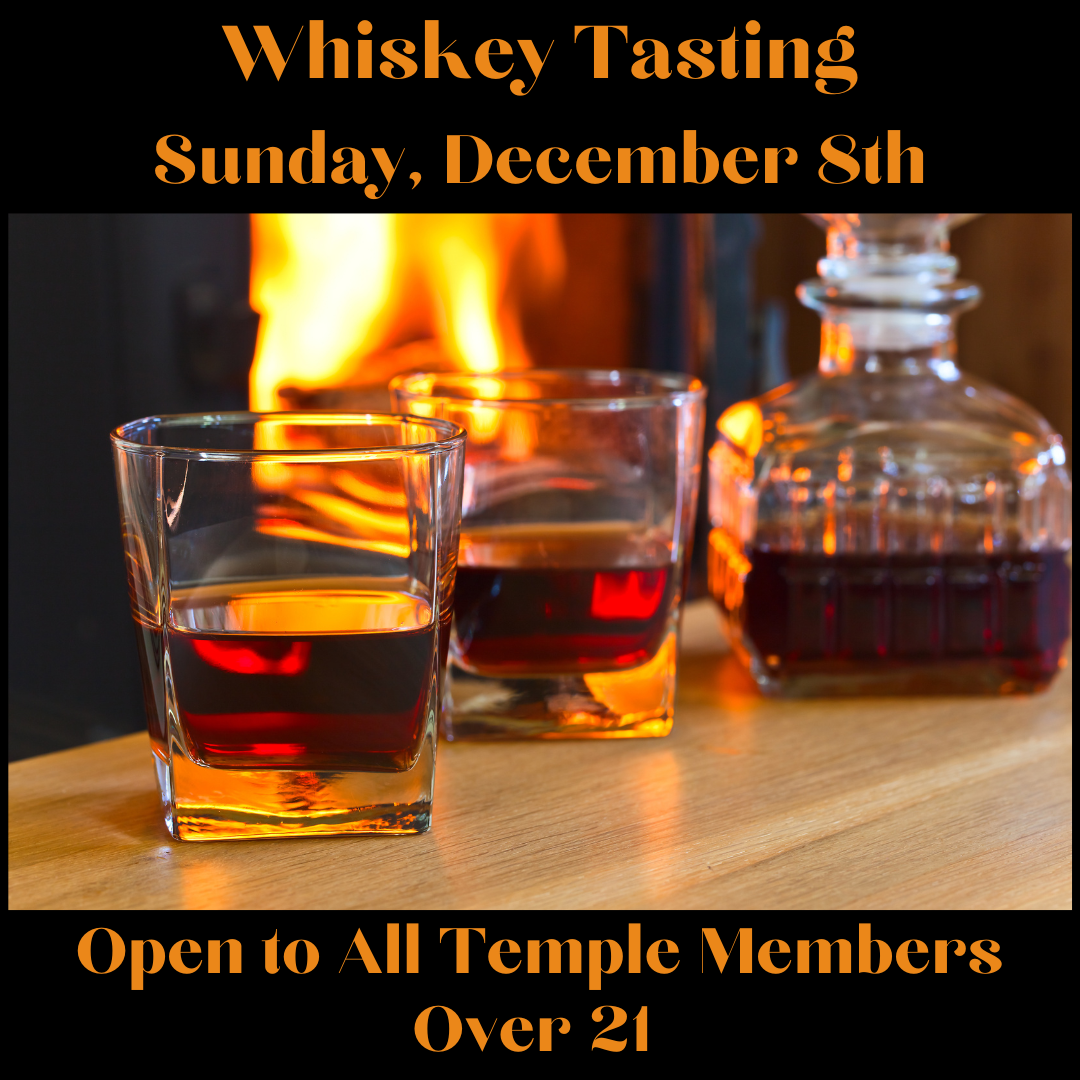 Whiskey Tasting 2024 Temple Etz Chaim